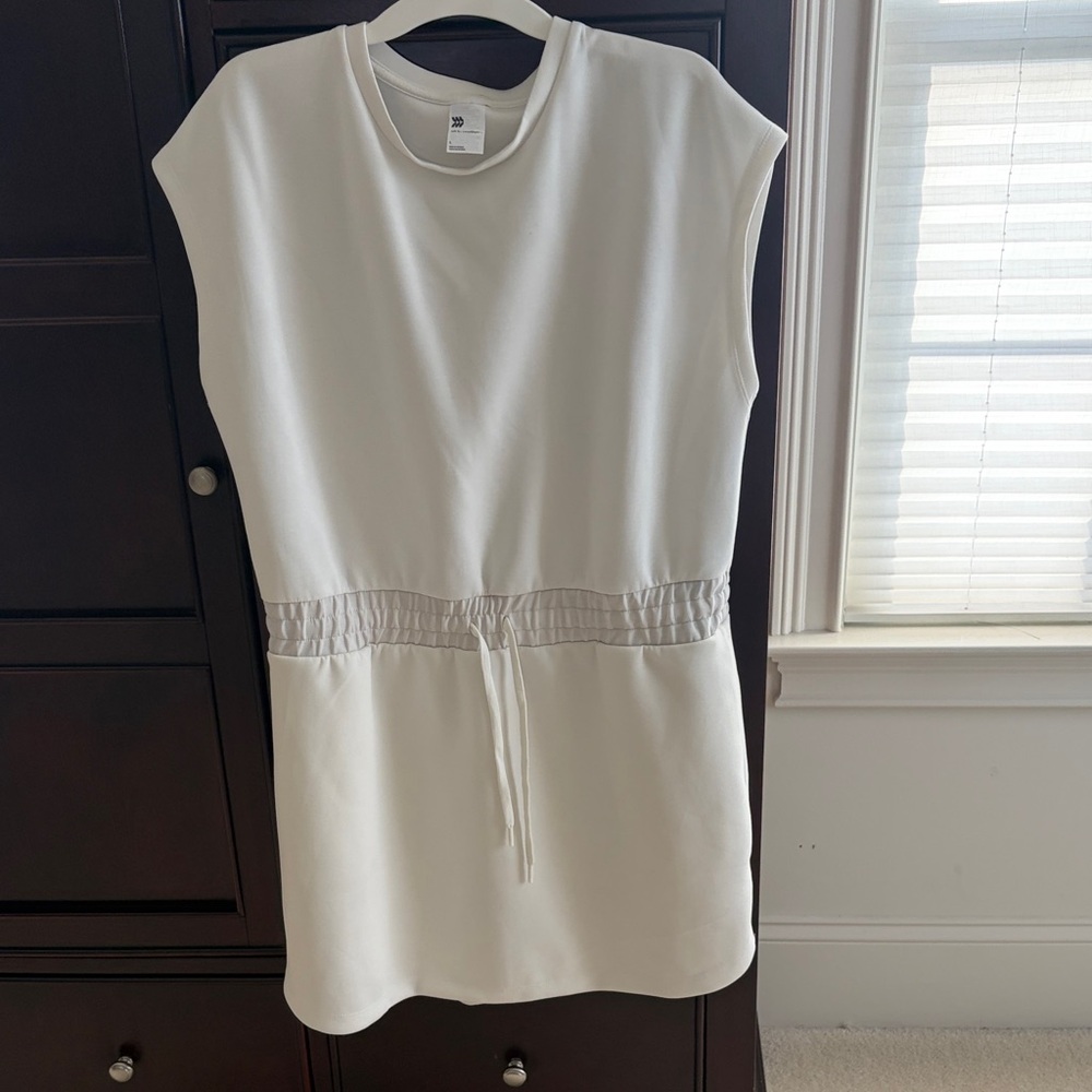 All in Motion cream colored sleeveless sweat dress size large